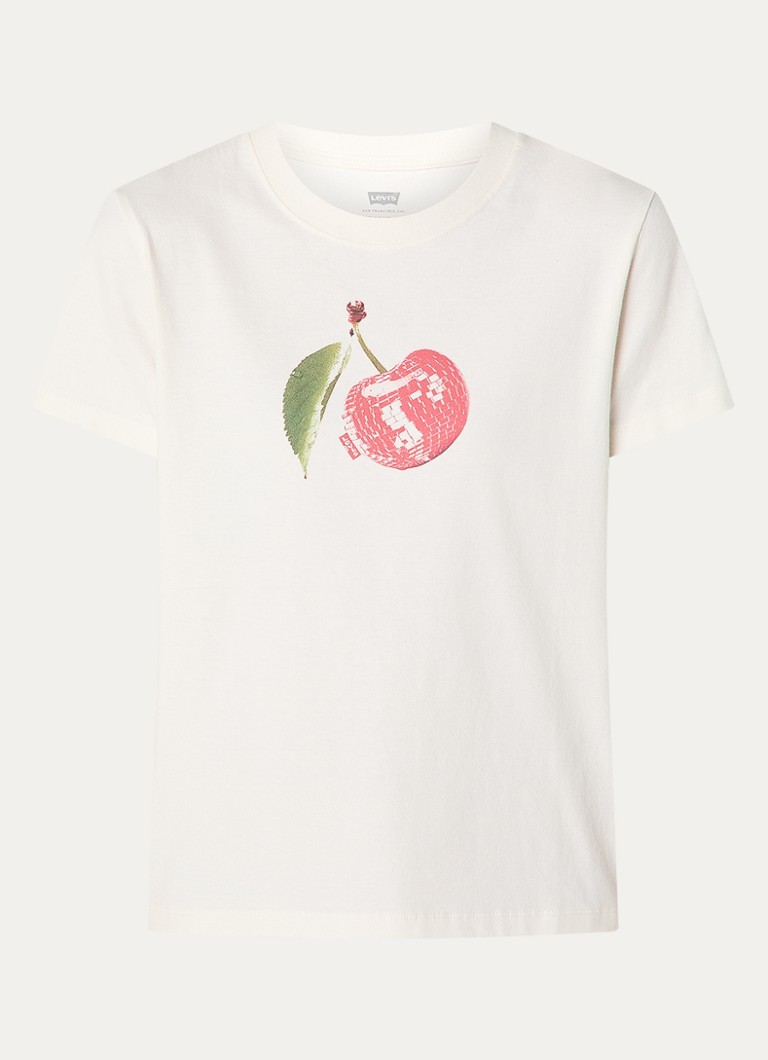 Levi's Dames Favorite T-shirt met print in de kleur Gebroken wit
