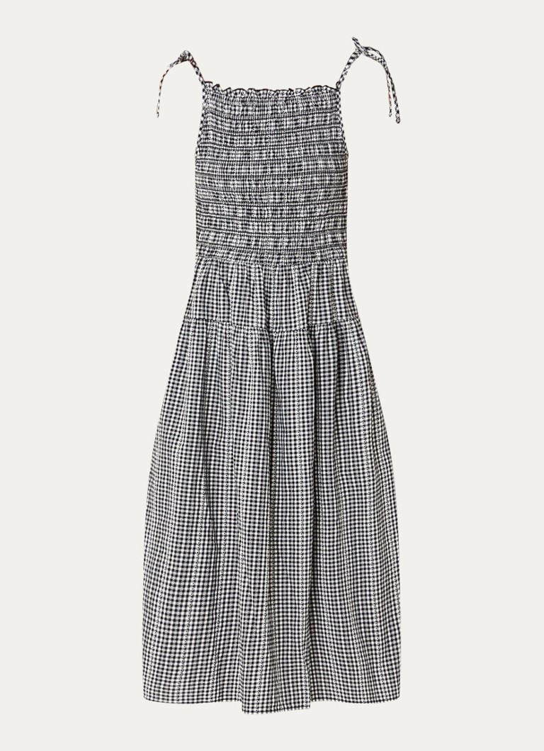 Levi's Dames Monaco midi jurk met stippenprint in de kleur Zwart