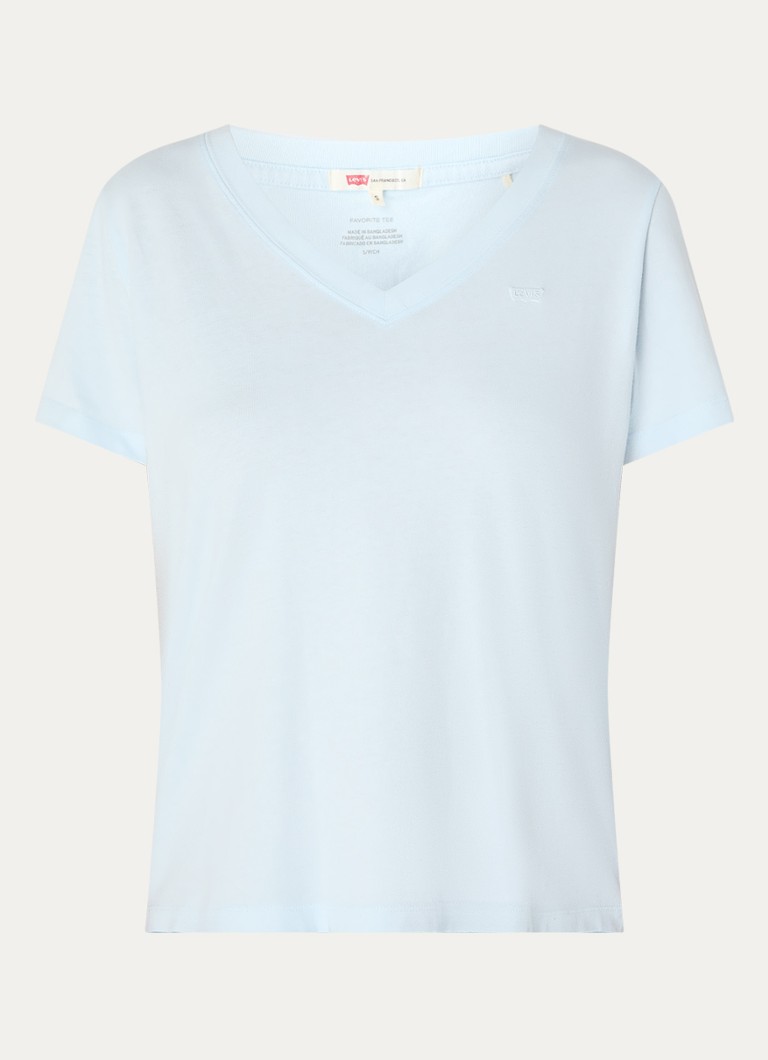 Levi's Dames Favorite T-shirt met V-hals in de kleur Lichtblauw