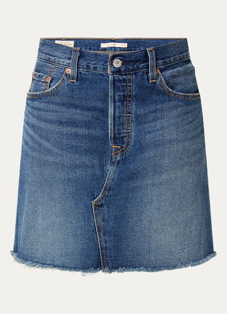 Levi's Dames Mini spijkerrok met steekzakken in de kleur Indigo