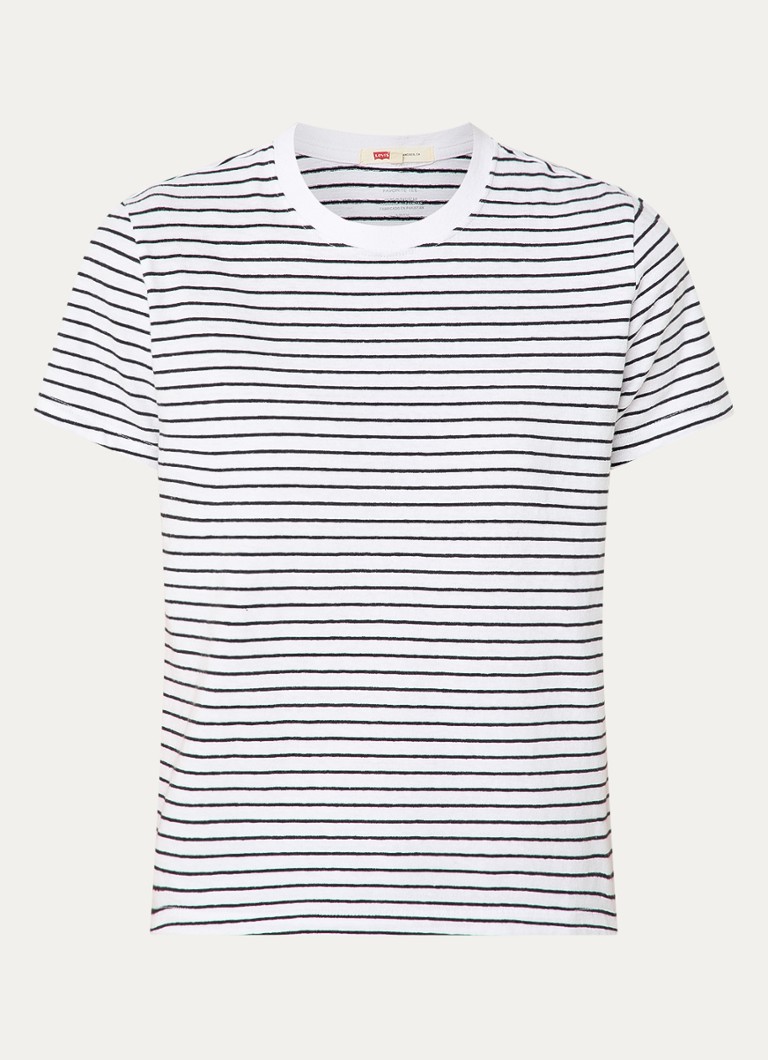 Levi's Dames T-shirt met streepprint in de kleur Wit