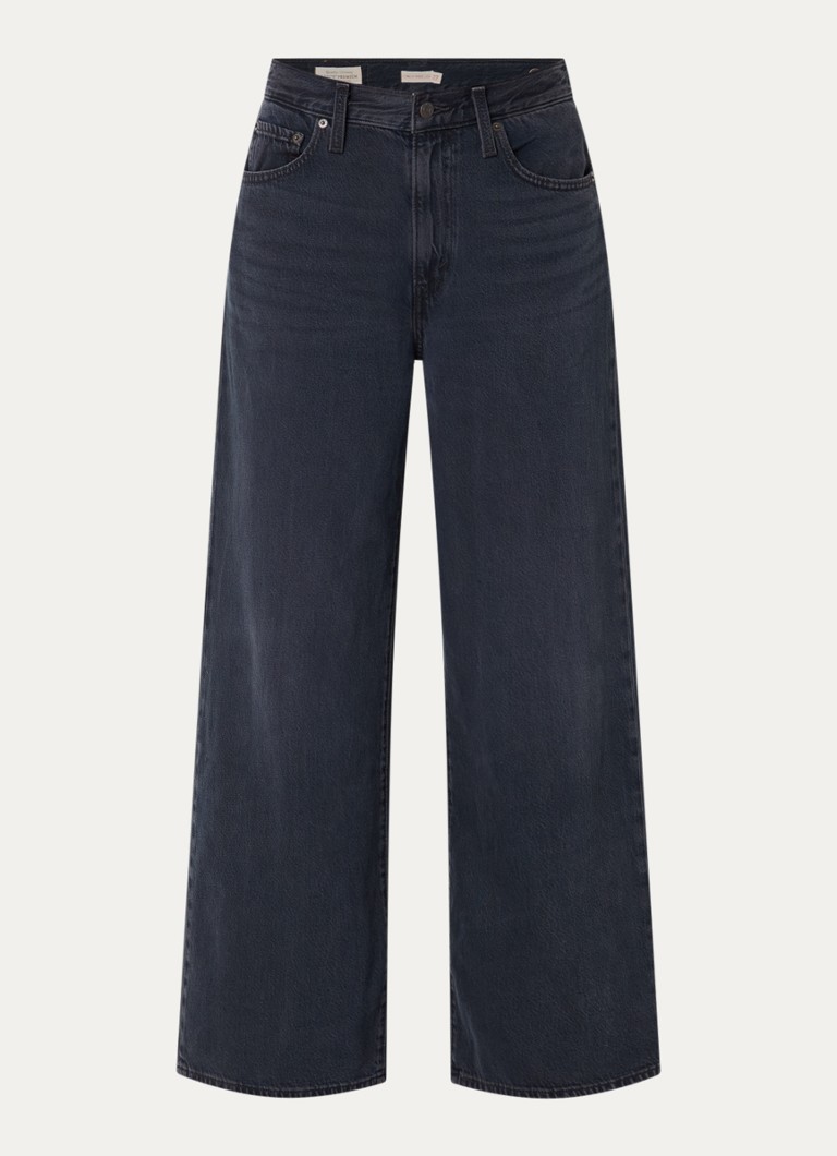 Levi's Dames Cinch high waist wide leg jeans met donkere wassing in de kleur Indigo
