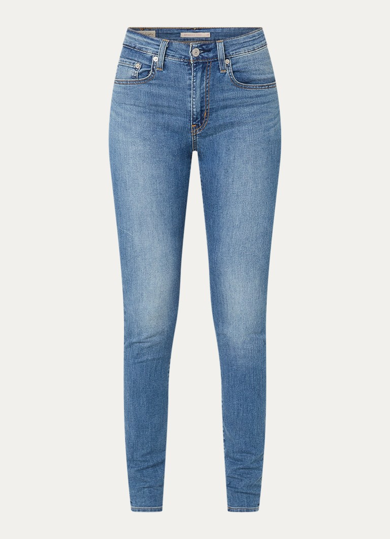 Levi's Dames 721 high waist skinny jeans met medium wassing in de kleur Indigo
