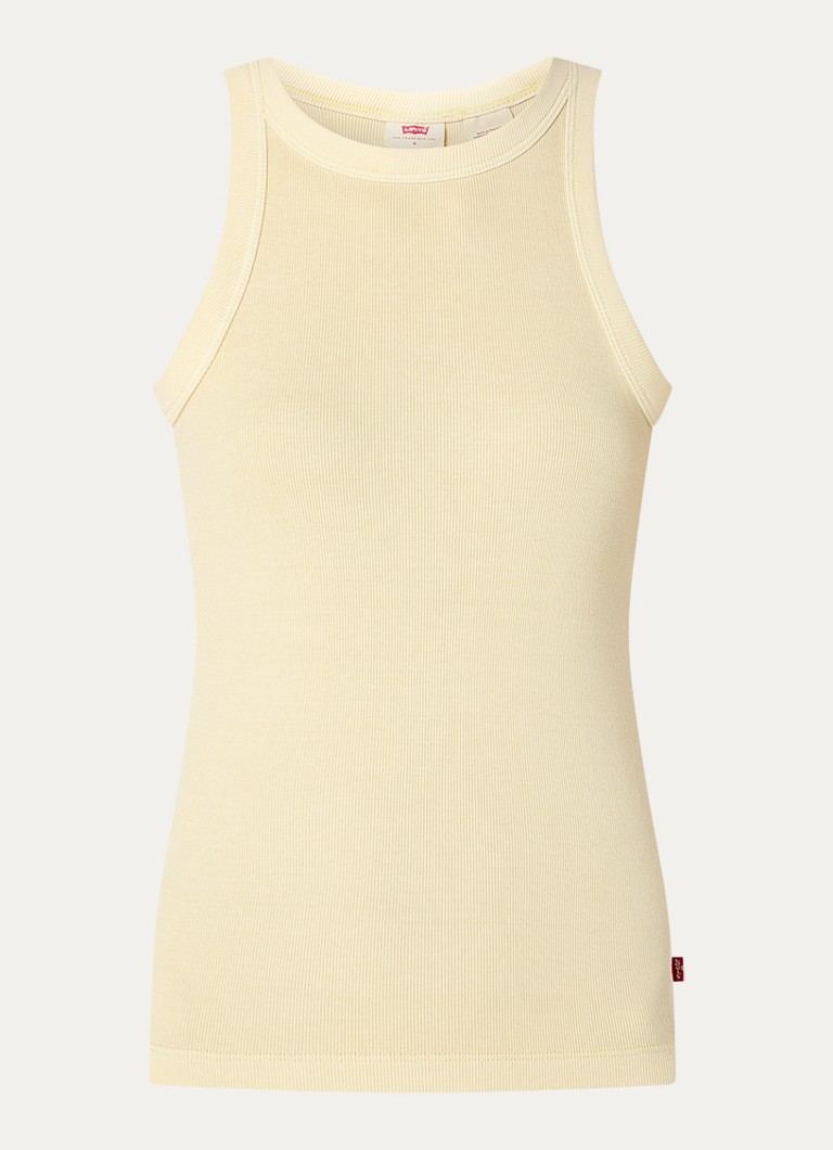 Levi's Dames Racer tanktop met ronde hals in de kleur Lichtgeel