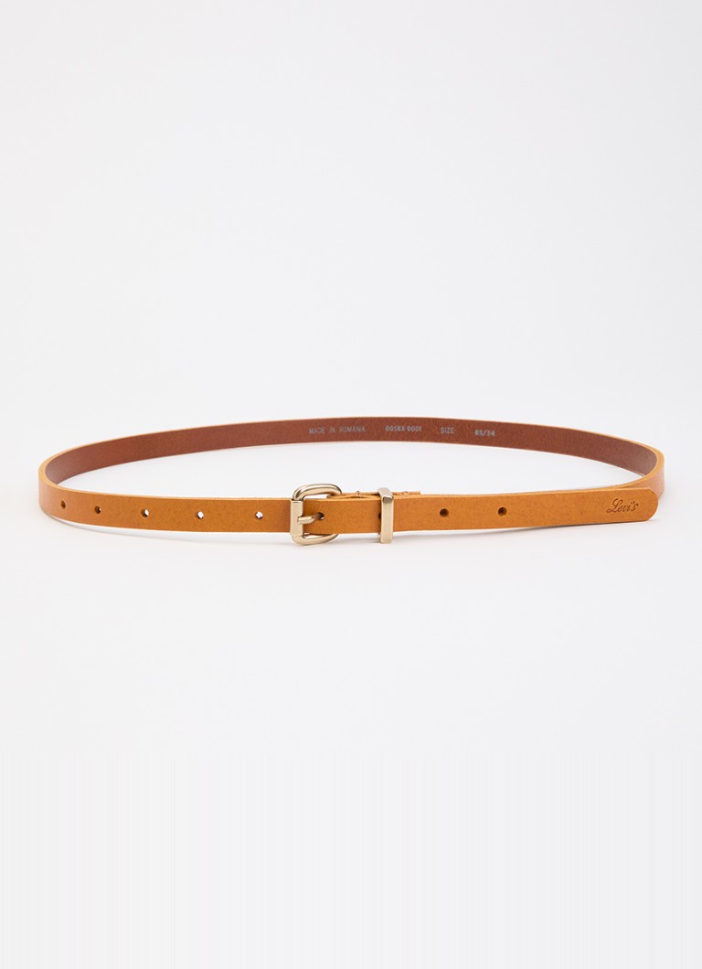 Levi's Dames Dillon Narrow riem van leer in de kleur Oranje