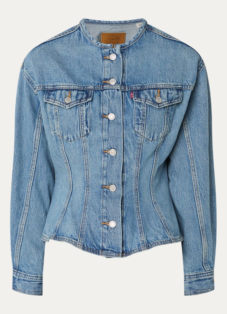 Levi's Dames Trucker spijkerjas met borstzakken in de kleur Blauw