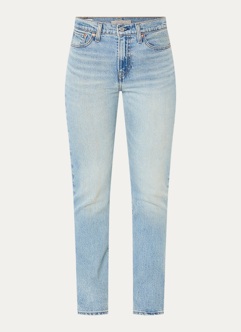 Levi's Dames Wedgie high waist slim fit jeans met lichte wassing in de kleur Indigo