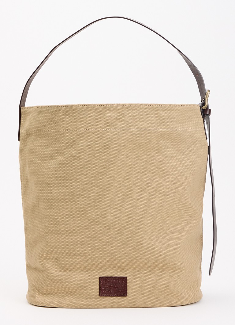 Levi's Dames Heritage M schoudertas van canvas met logo in de kleur Beige