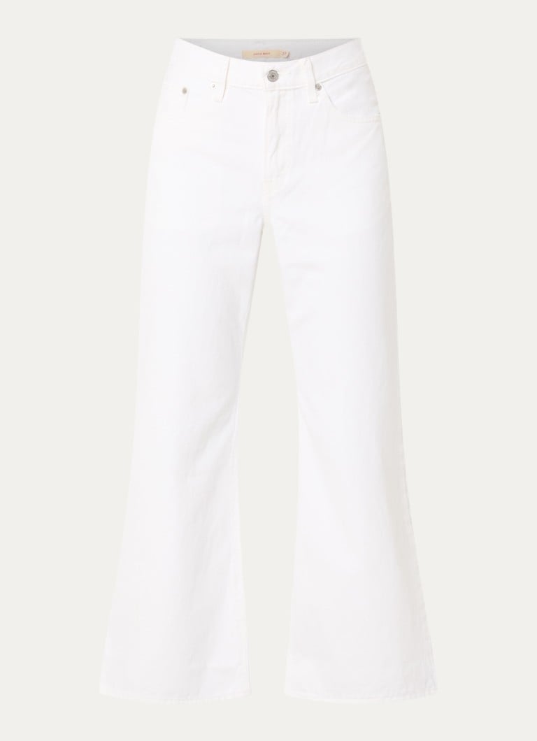 Levi's Dames High waist flared cropped jeans met gekleurde wassing en steekzakken in de kleur Wit