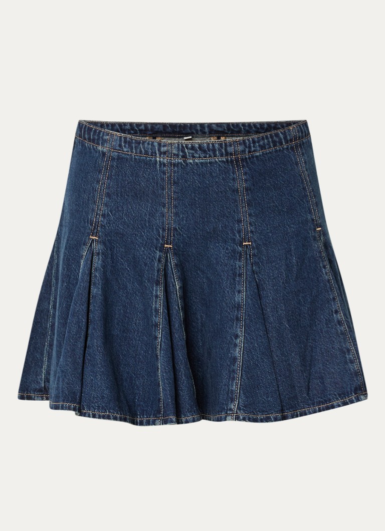 Levi's Dames Godet mini spijkerrok met plooien in de kleur Indigo