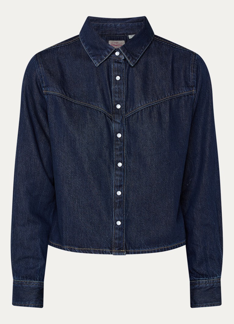 Levi's Dames Logan spijkerblouse met siernaad in de kleur Indigo