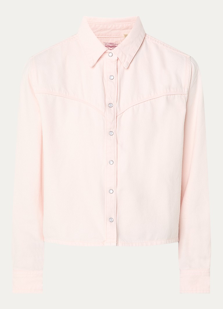Levi's Dames Logan blouse van denim in de kleur Lichtroze
