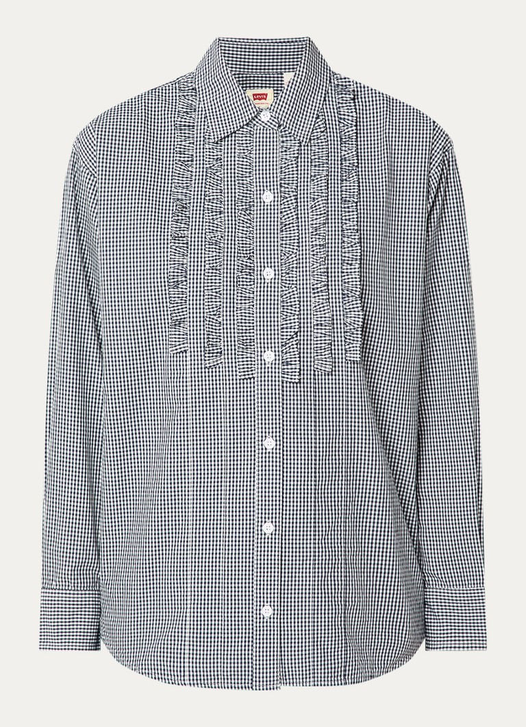 Levi's Dames Novelty blouse met ruitdessin in de kleur Donkerblauw