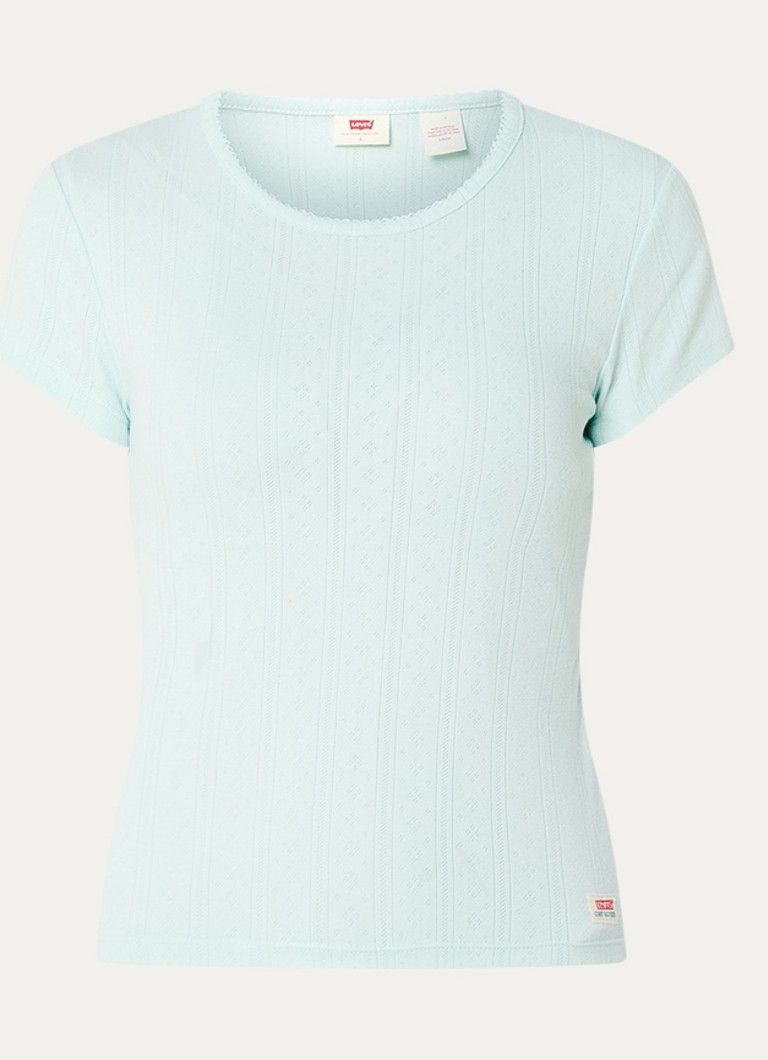 Levi's Dames T-shirt met logo in de kleur Mint