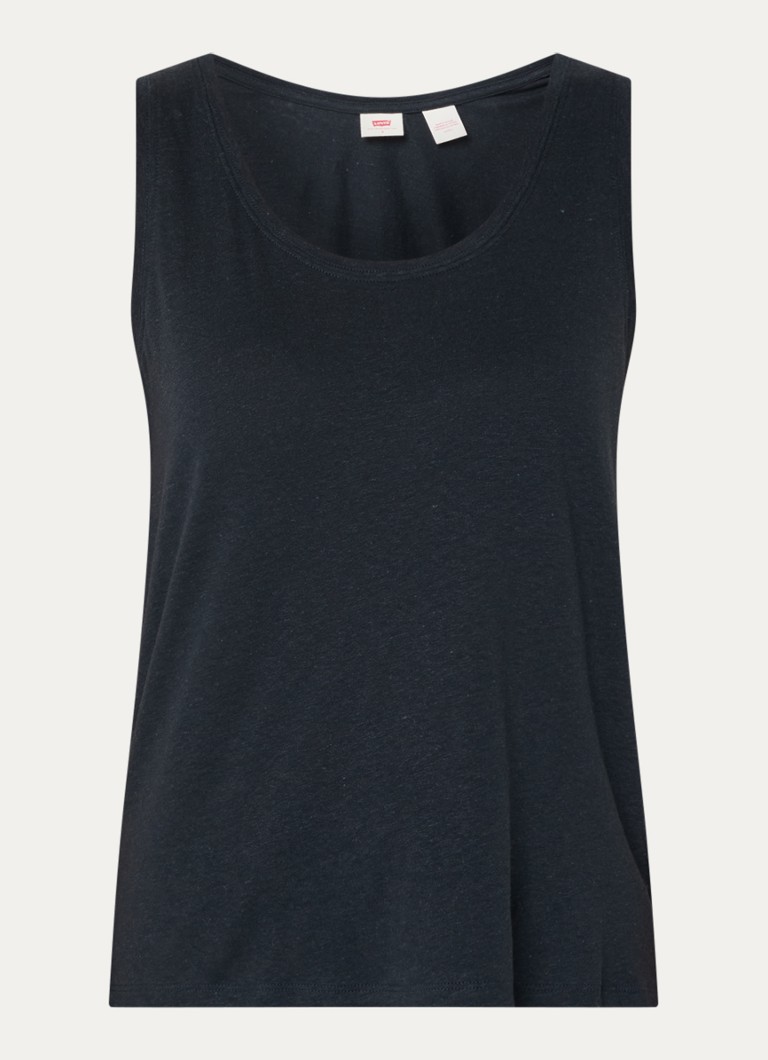 Levi's Dames Lori tanktop in linnenblend in de kleur Zwart