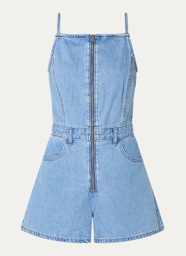 Levi's Dames Straight fit playsuit met steekzakken in de kleur Indigo