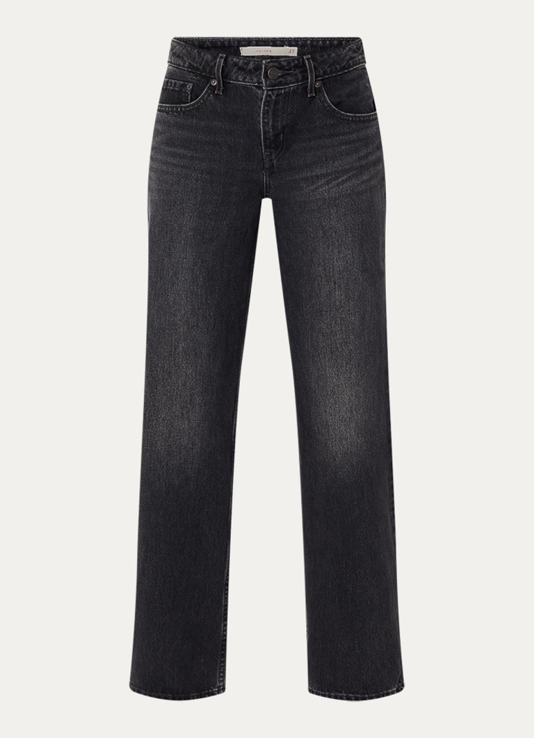 Levi's Dames Low waist straight fit jeans met gekleurde wassing in de kleur Zwart