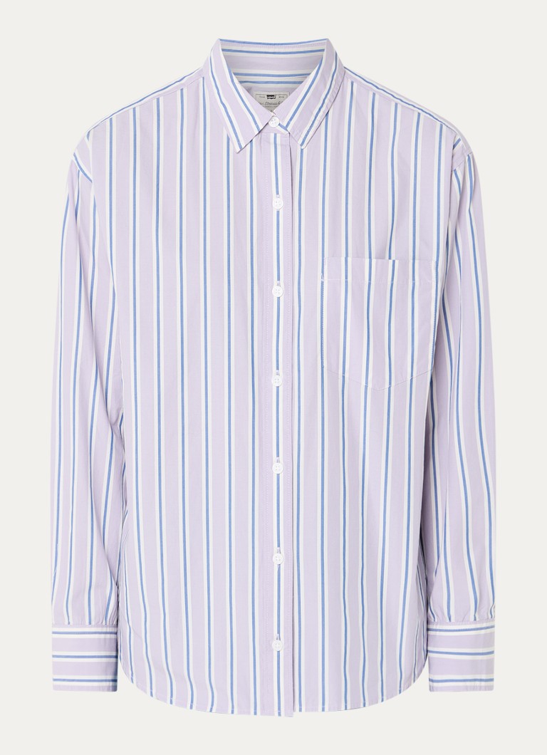 Levi's Dames Blouse met streepprint in de kleur Lila
