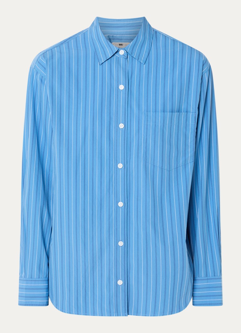 Levi's Dames Harlie blouse met streepprint in de kleur Blauw