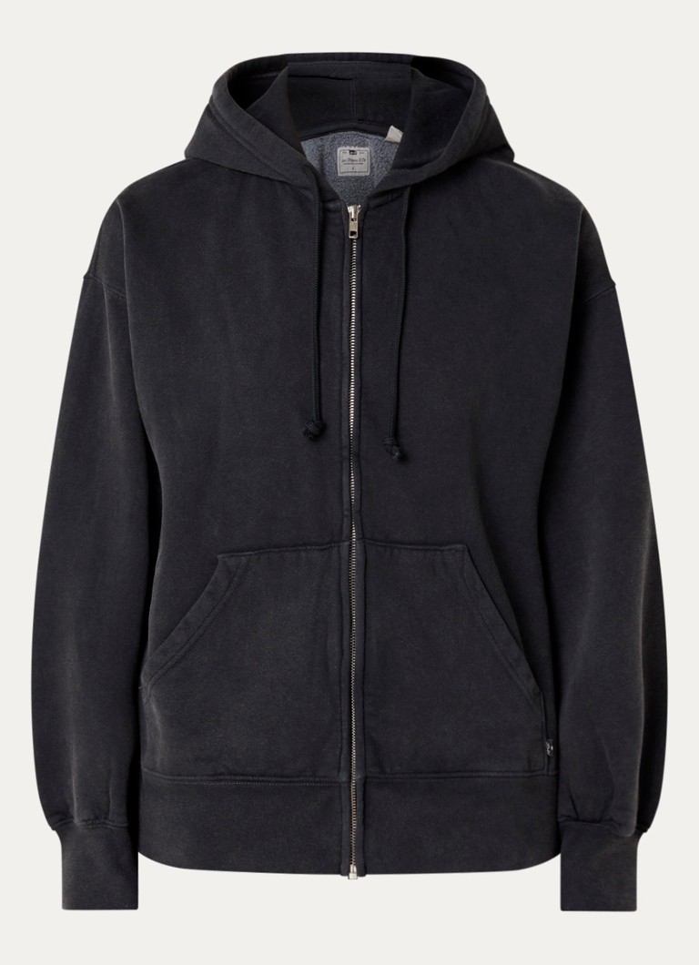 Levi's Dames Sweatvest met capuchon in de kleur Donkergrijs
