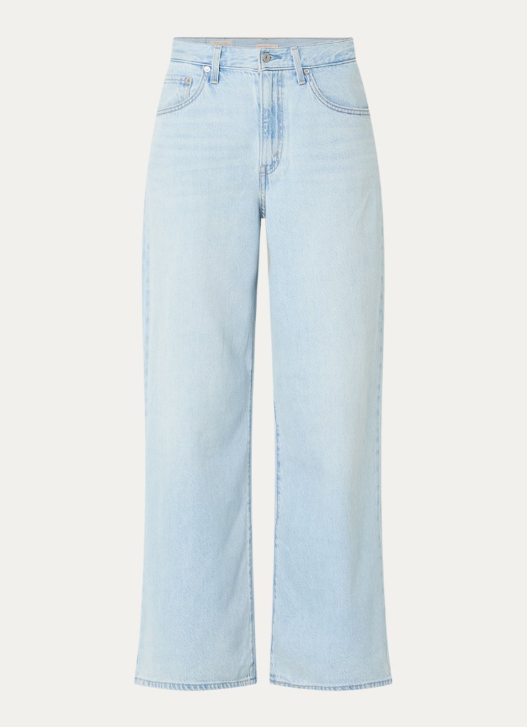 Levi's Dames Cinch high waist wide leg jeans met lichte wassing in de kleur Indigo