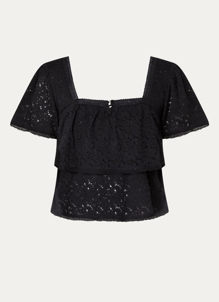 Levi's Dames Dom tuniek met rechthoekige hals in de kleur Zwart