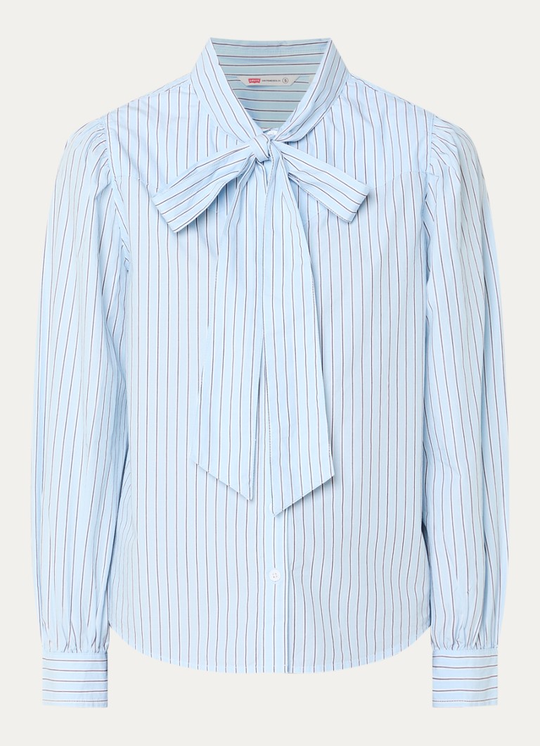 Levi's Dames Judice blouse met streepprint in de kleur Lichtblauw