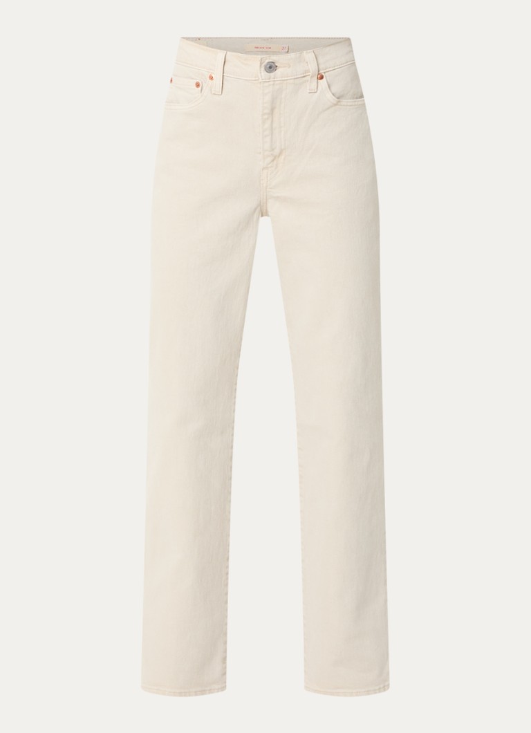 Levi's Dames Ribcage high waist slim fit jeans met gekleurde wassing in de kleur Beige