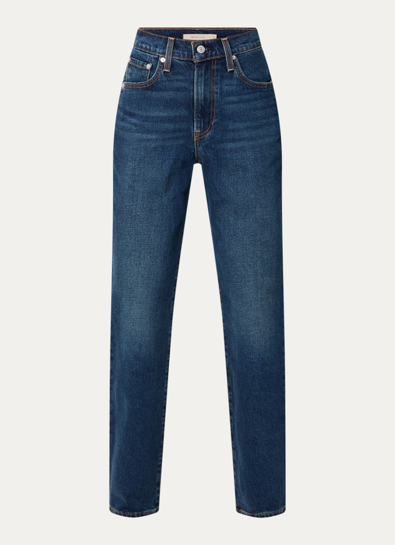 Levi's Dames Ribcage high waist slim fit jeans met donkere wassing in de kleur Indigo