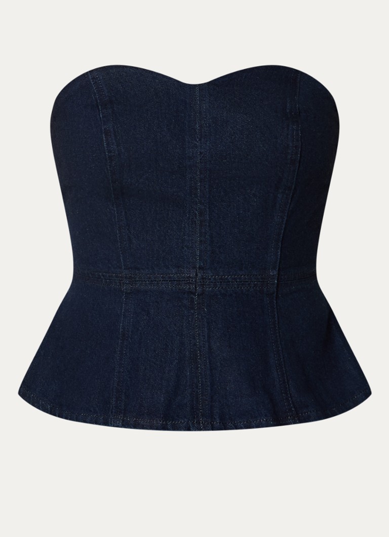 Levi's Dames Strapless top van denim in de kleur Blauw