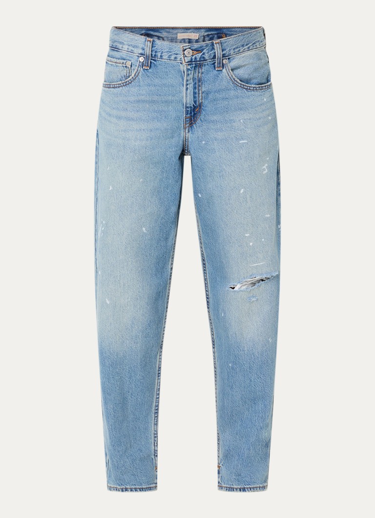 Levi's Dames High waist loose fit jeans met destroyed afwerking in de kleur Indigo