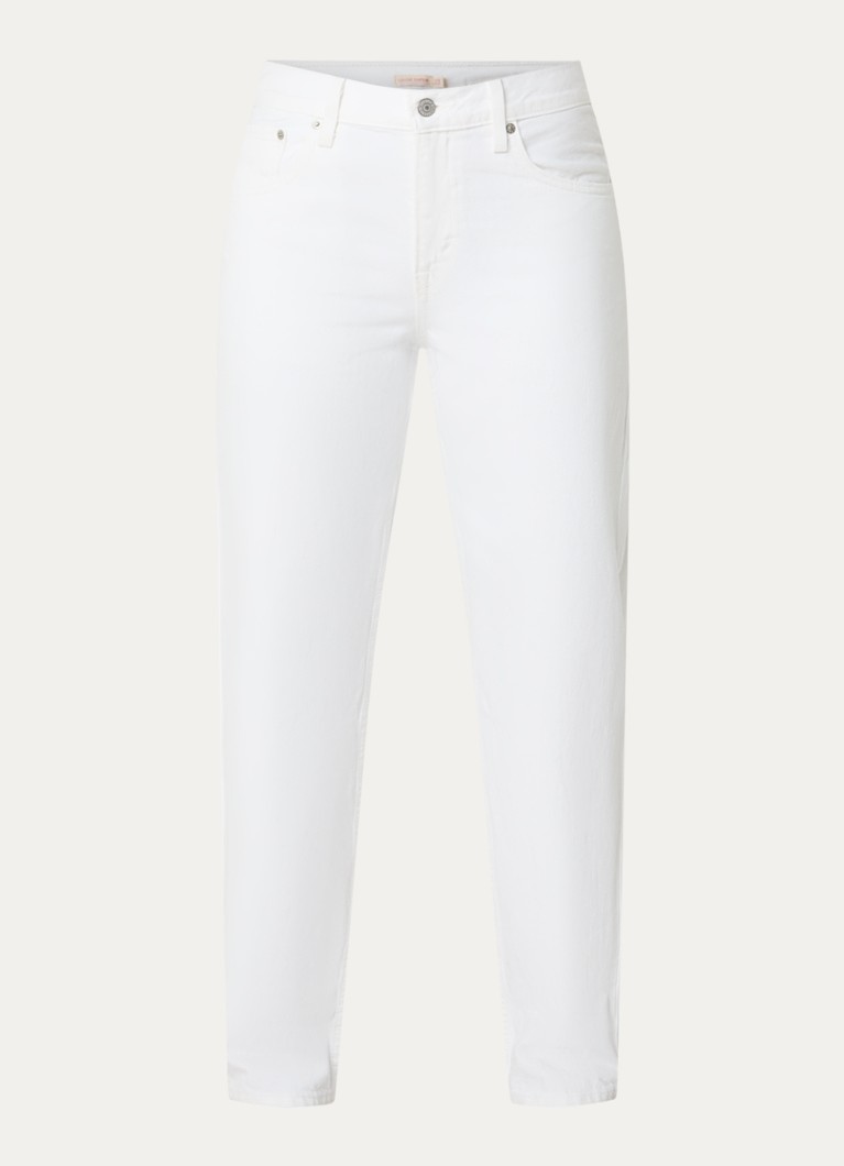 Levi's Dames Mid waist tapered jeans met gekleurde wassing in de kleur Wit