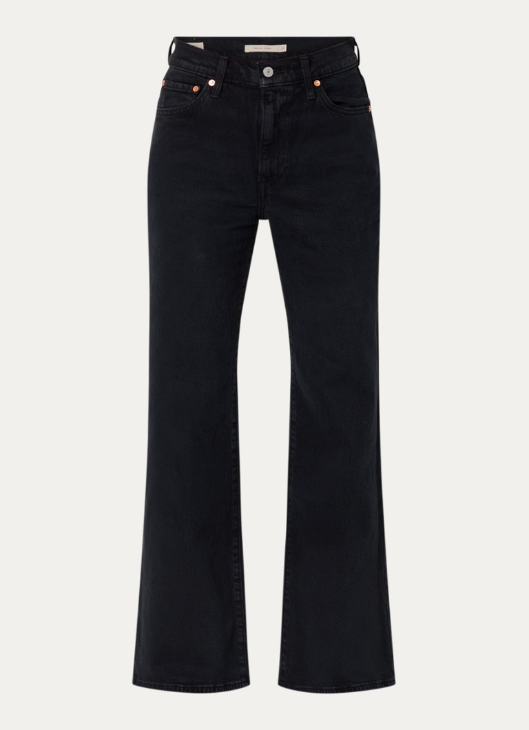Levi's Dames Ribcage high waist flared jeans met gekleurde wassing in de kleur Zwart