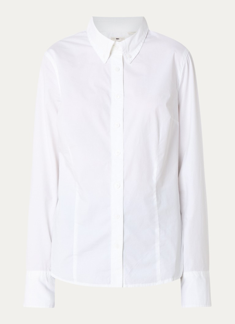 Levi's Dames Blouse met kraag in de kleur Wit