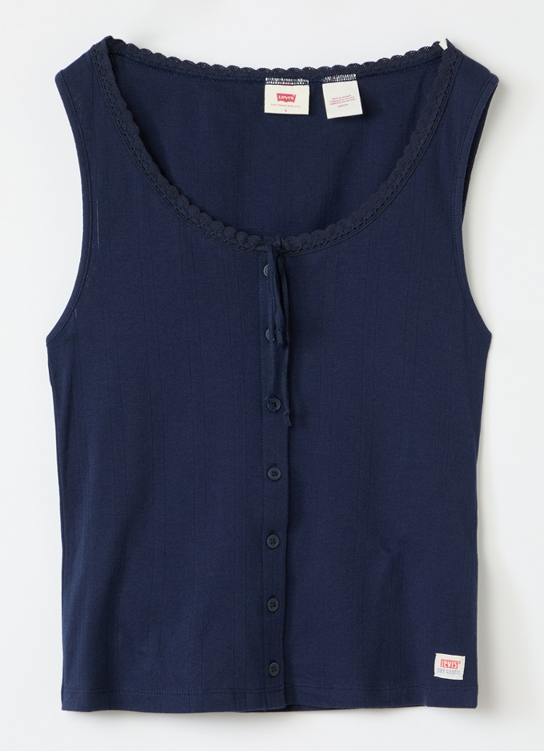 Levi's Meisjes Dry Goods mouwloze top in de kleur Donkerblauw