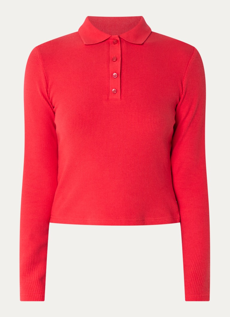 Levi's Dames Rory trui met polokraag in de kleur Rood