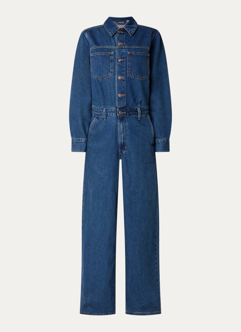 Levi's Dames Heritage wide fit jumpsuit van denim in de kleur Indigo