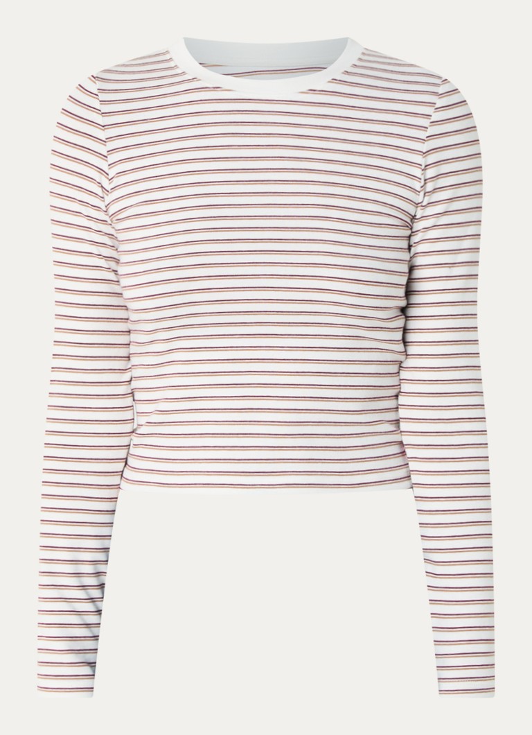 Levi's Dames Essential long sleeve met streepprint in de kleur Wit