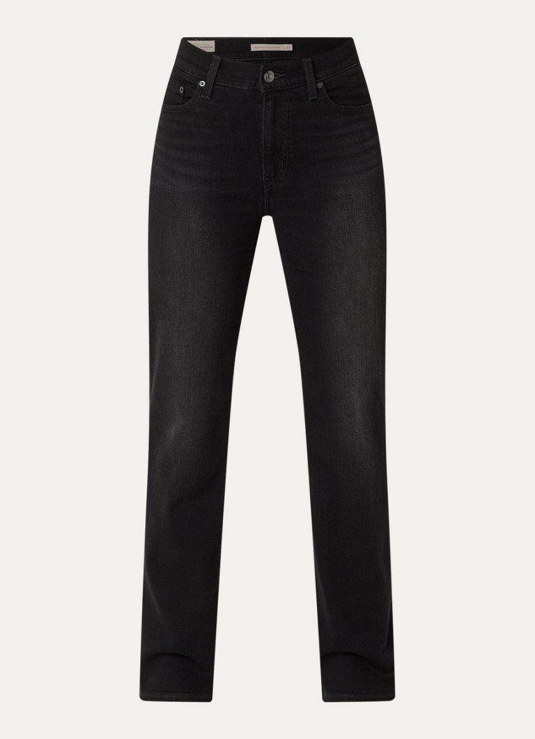 Levi's Dames 723 mid waist bootcut jeans met gekleurde wassing in de kleur Zwart