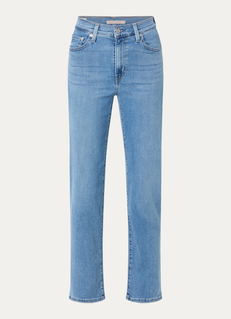 Levi's Dames 723 high waist straight fit jeans met lichte wassing in de kleur Indigo