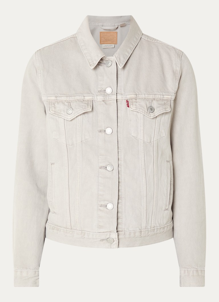 Levi's Dames Original Trucker spijkerjas met steekzakken in de kleur Lichtgrijs
