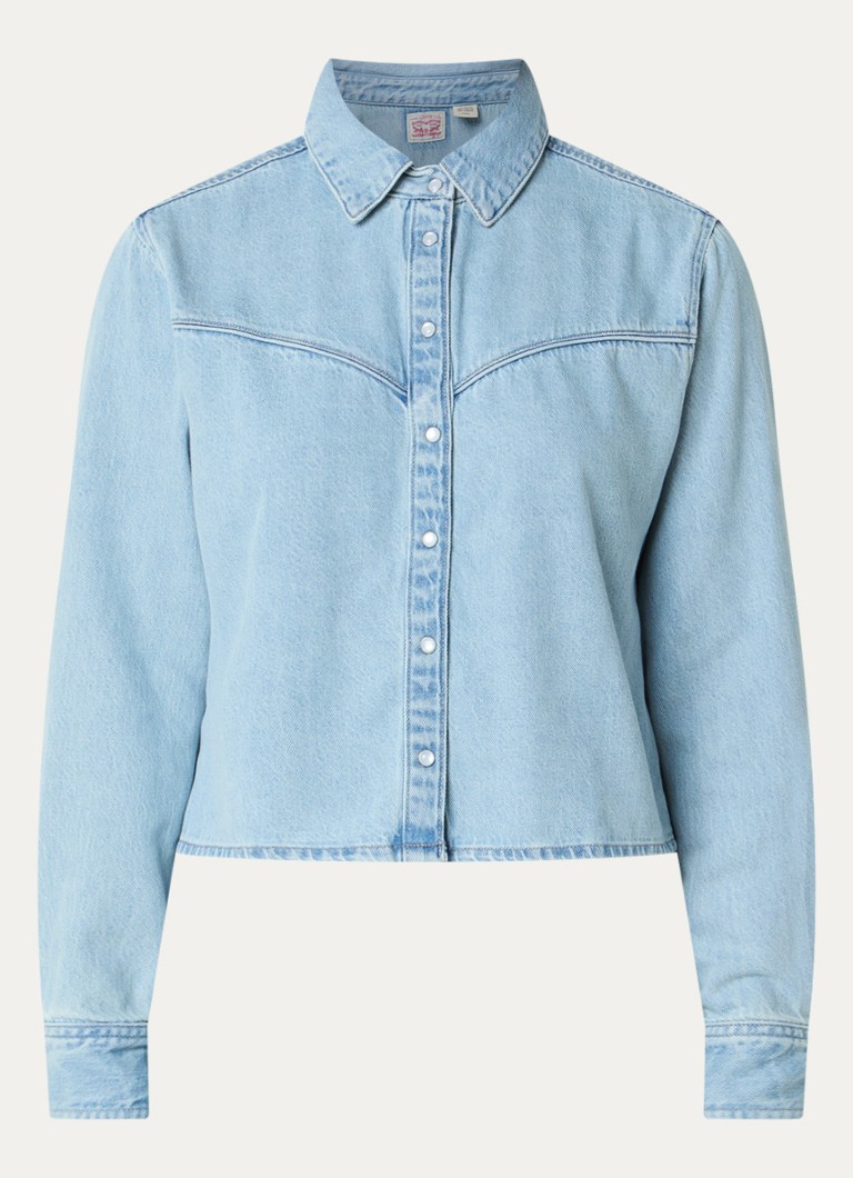 Levi's Dames Logan spijkerjas met kraag in de kleur Indigo