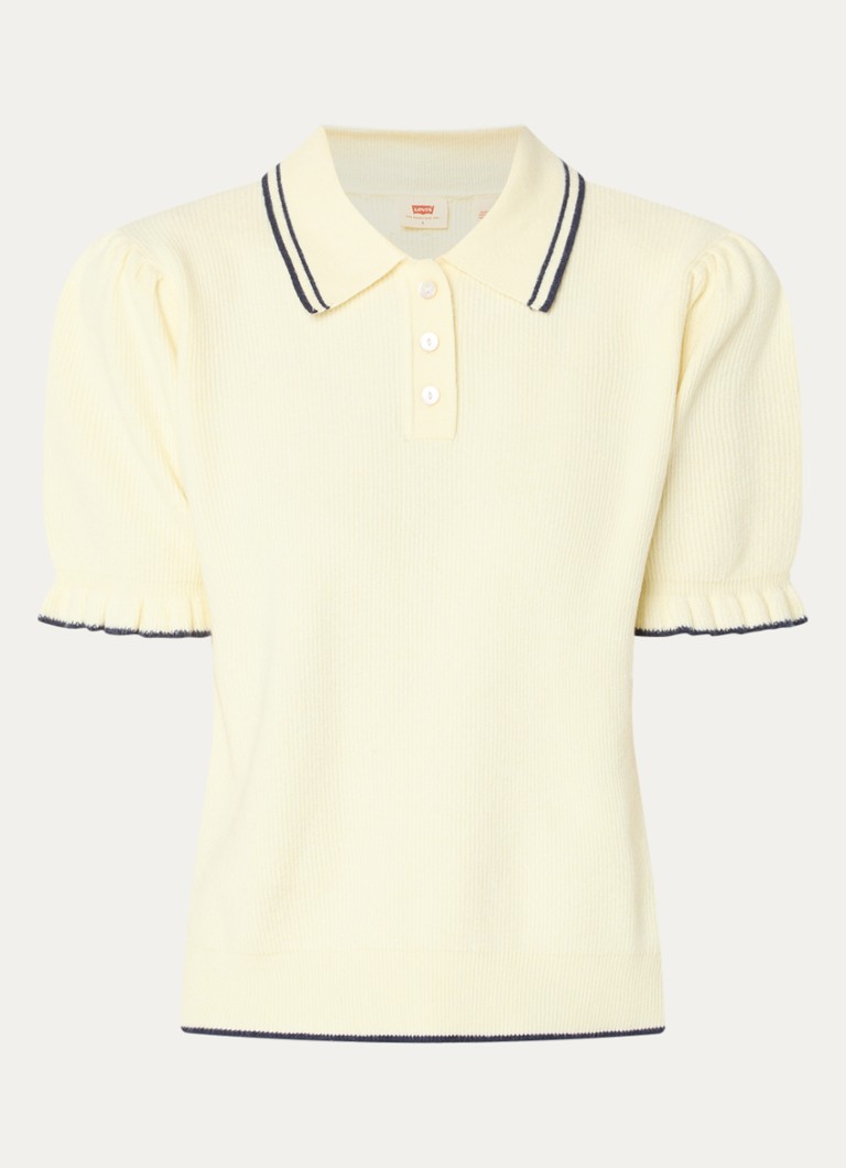 Levi's Dames Polo met stretch in de kleur Lichtgeel