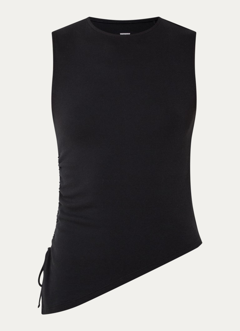 Levi's Dames Alila asymmetrische top met gestrikt detail in de kleur Zwart