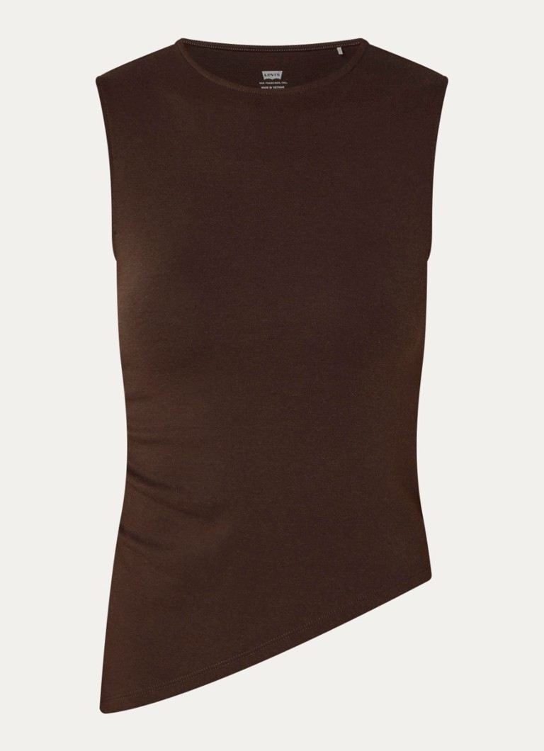 Levi's Dames Alila mouwloze top met ronde hals in de kleur Donkerbruin