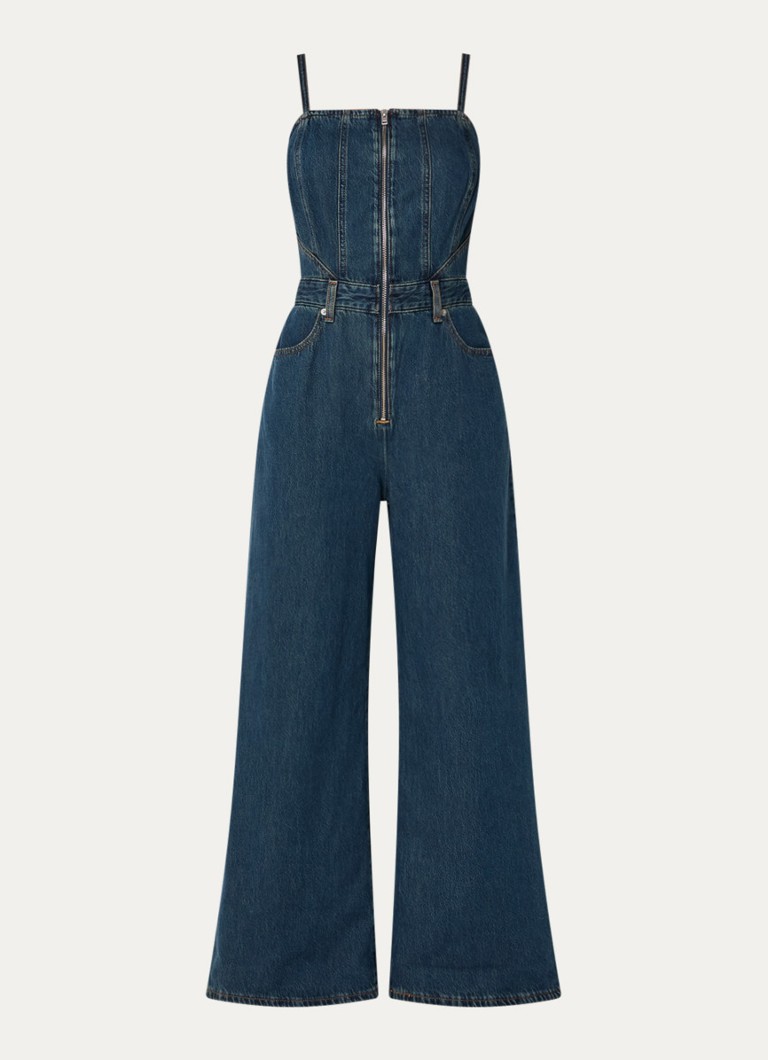 Levi's Dames Jumpsuit van denim met ritssluiting in de kleur Indigo
