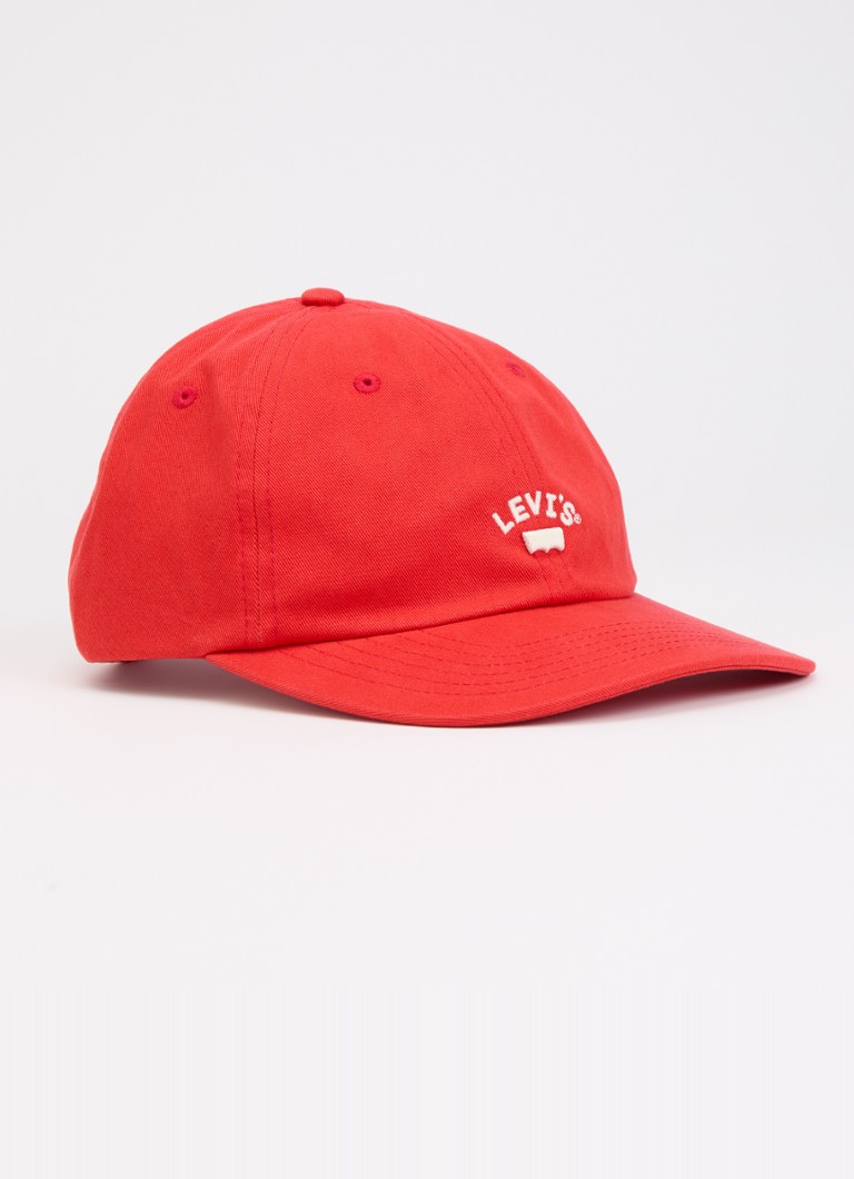 Levi's Dames Pet met logoborduring in de kleur Rood