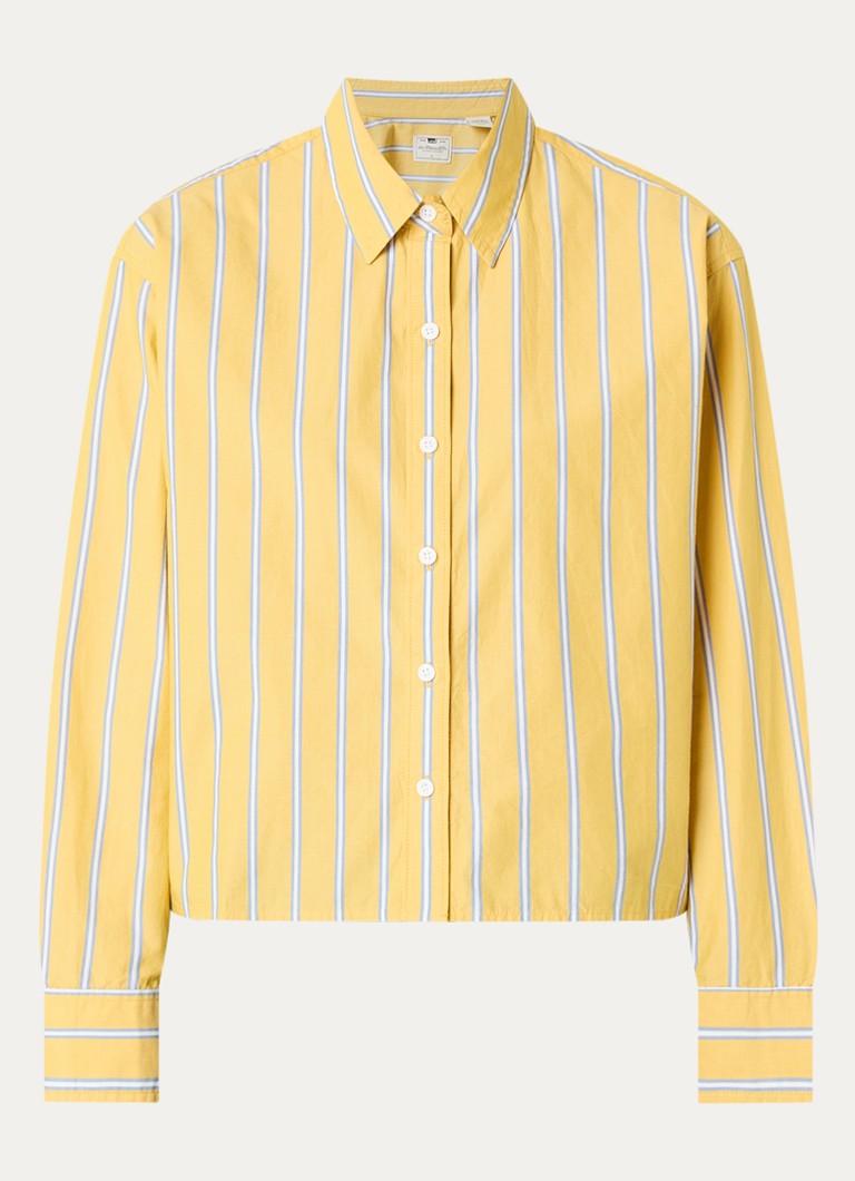 Levi's Dames Harlie blouse met streepprint in de kleur Geel