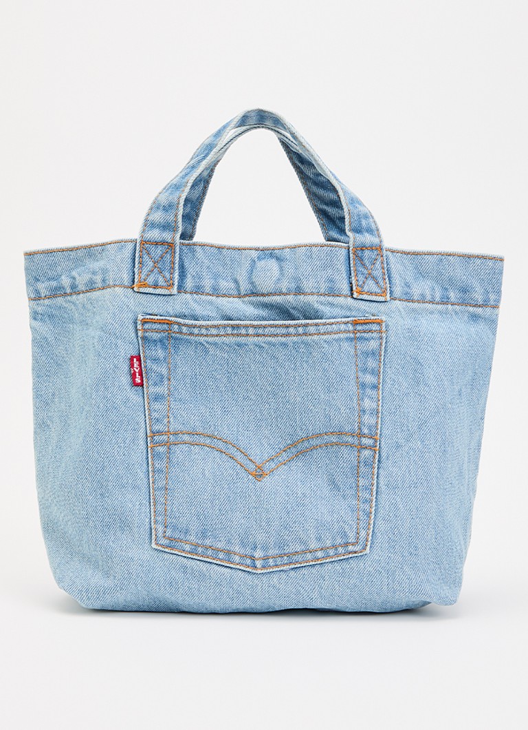 Levi's Dames Mini shopper van denim in de kleur Lichtblauw