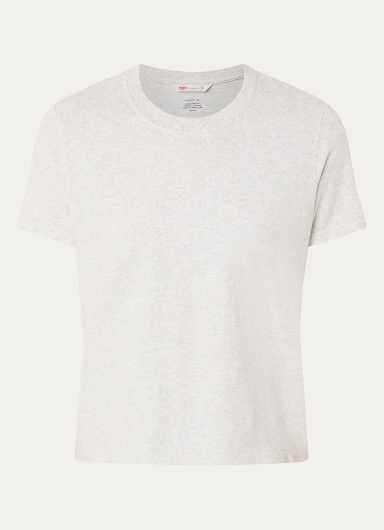 Levi's Dames Favorite T-shirt met gemêleerd dessin in de kleur Grijsmele